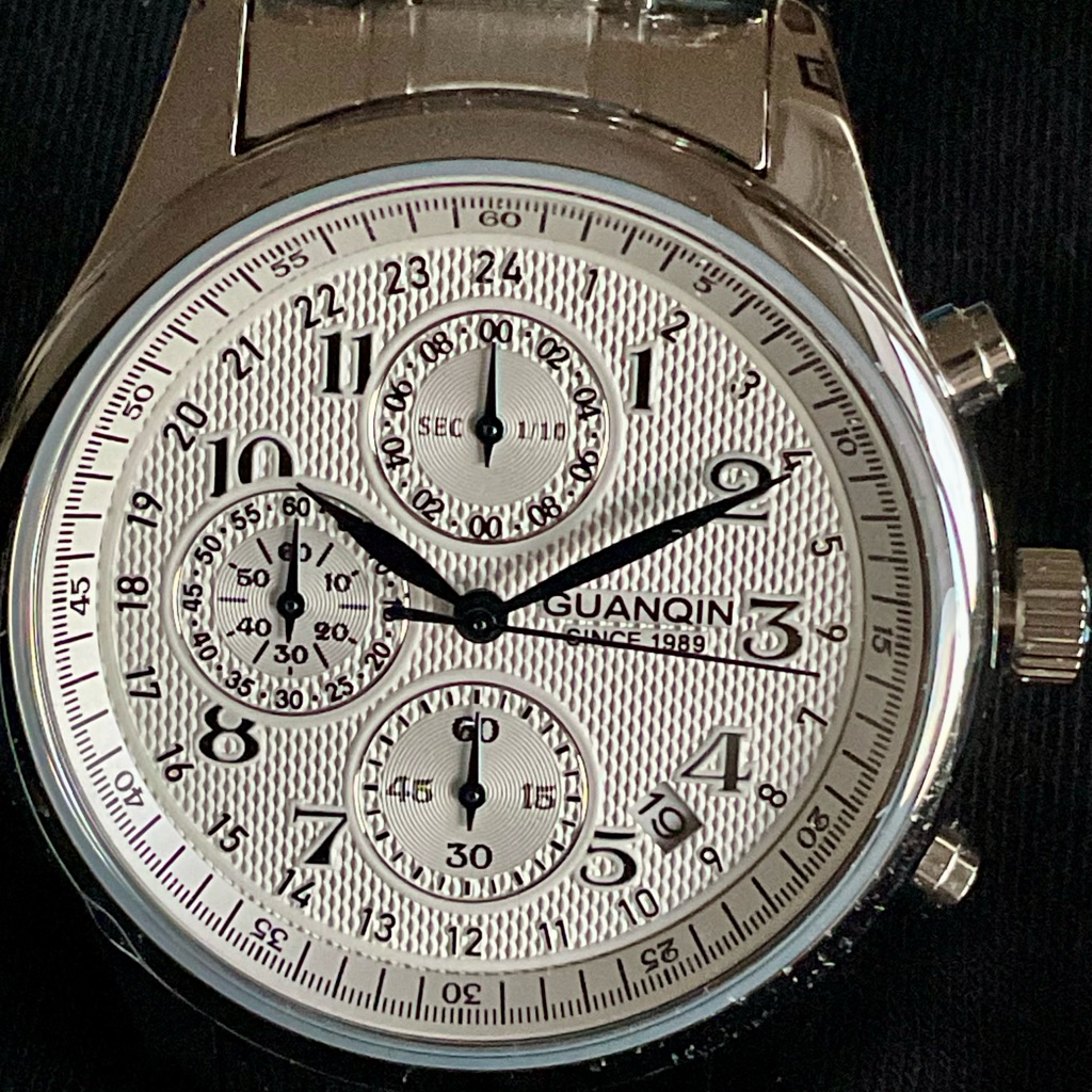 Nib Multfunction Guanqin 40mm Chronograph Guilloche Dial Nib Multfunction Guanqin 40mm Chronograph Guilloche Dial